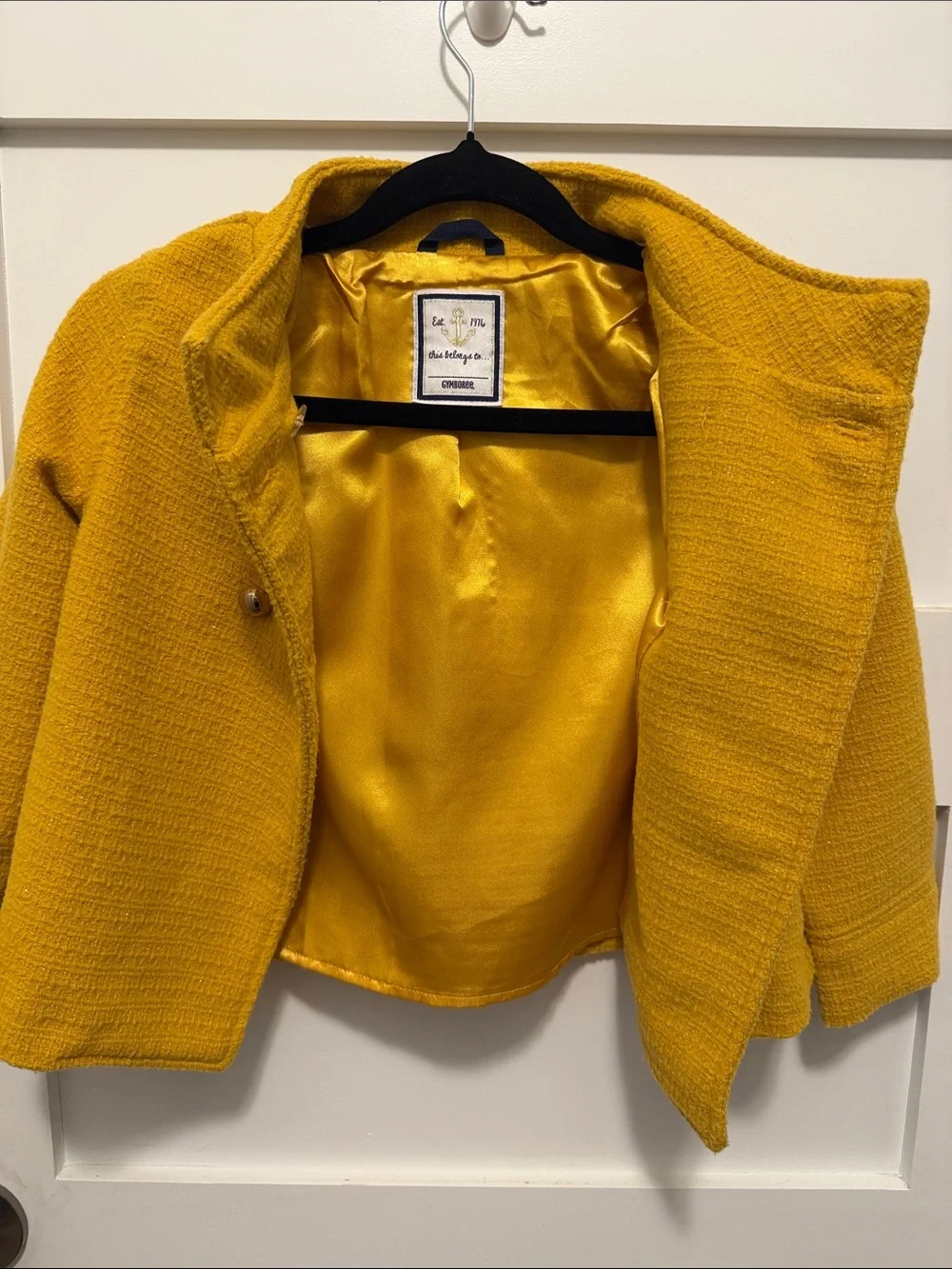 Gymboree Girls' Mustard Yellow Double-Breasted Pea Coat